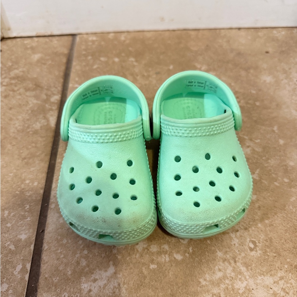 Kids Mint Green Crocs